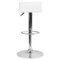 Emma and Oliver Solid Wave Seat Vinyl Adjustable Height Barstool with Chrome Base